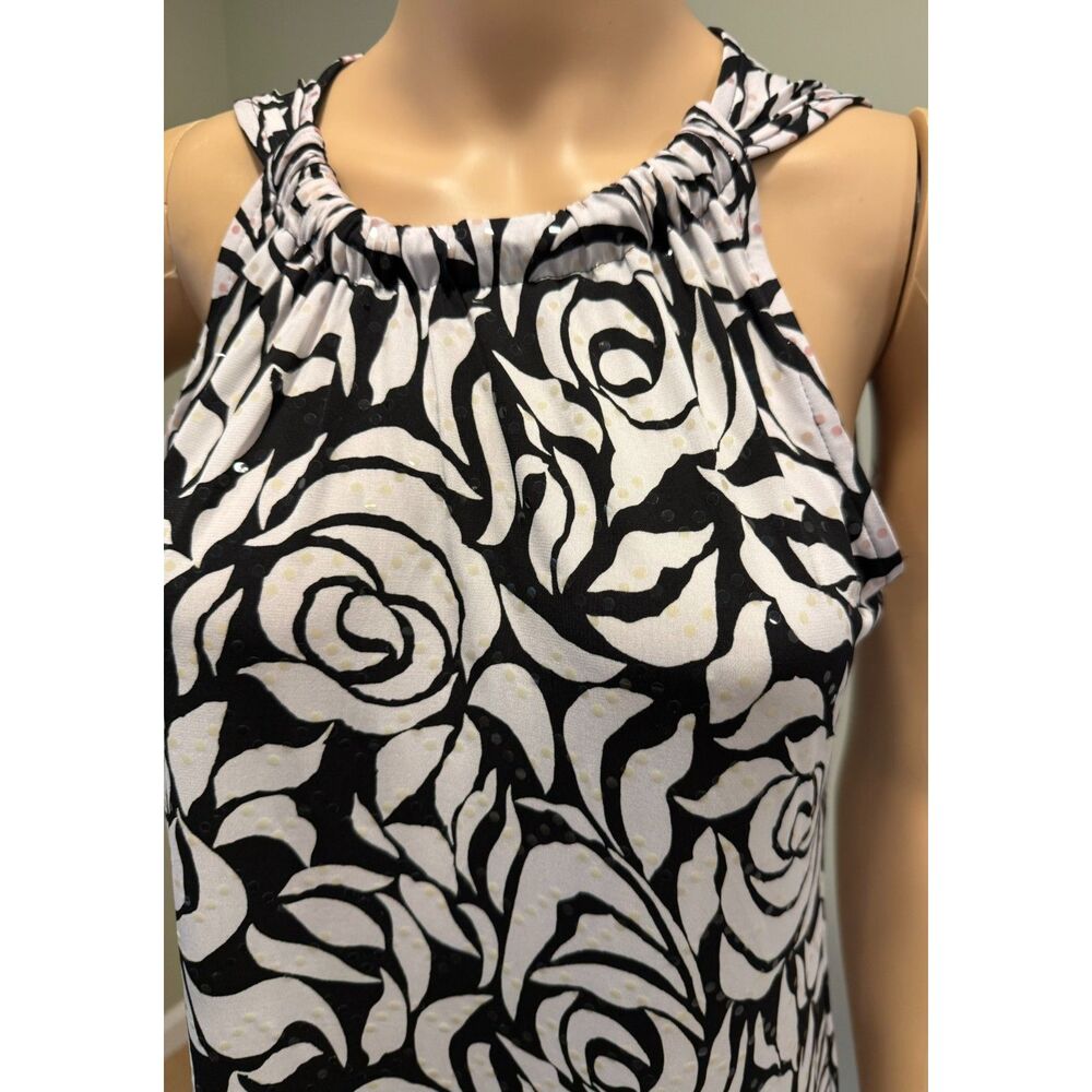 MSK Black & White Ruffle Dress – Size 4